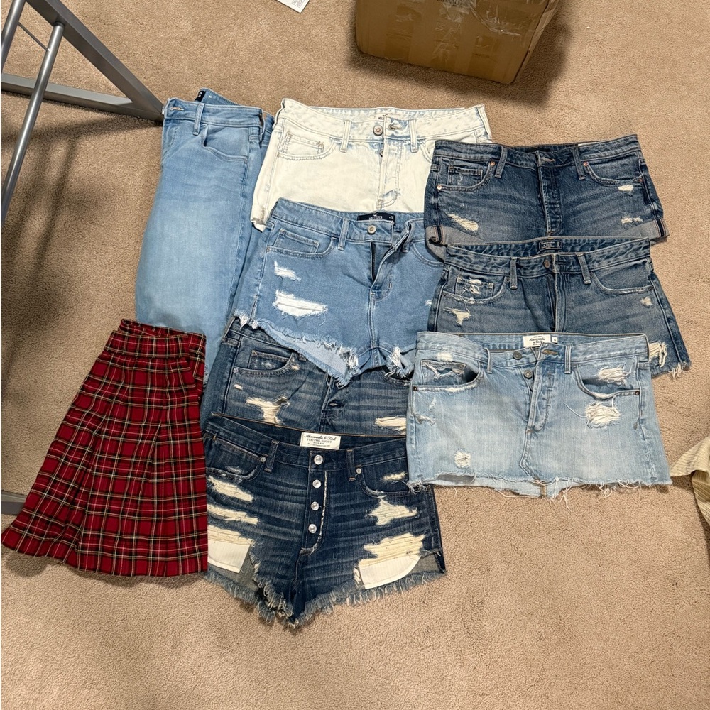 Abercrombie & Fitch Women's Denim and Plaid Shorts Collection